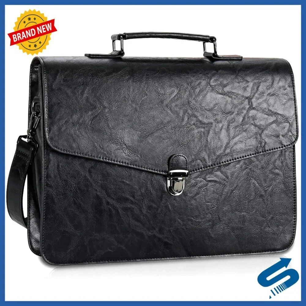 15.6 Inch Laptop Messenger Bag Professional Briefcase Office Satchel